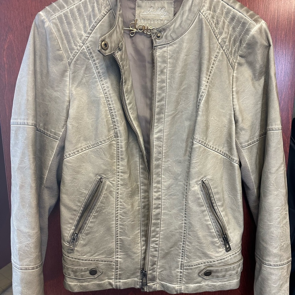 Selby Women's Olive/Taupe Leather Jacket